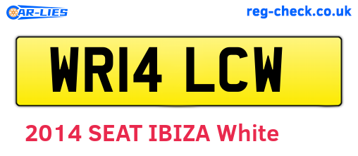 WR14LCW are the vehicle registration plates.