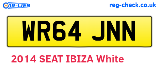WR64JNN are the vehicle registration plates.
