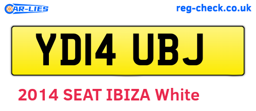 YD14UBJ are the vehicle registration plates.