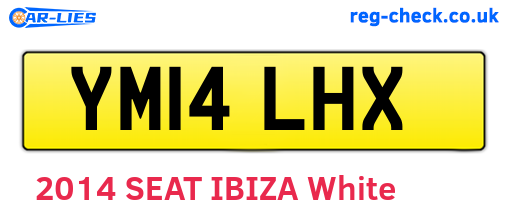 YM14LHX are the vehicle registration plates.