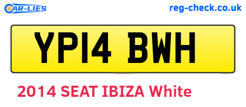YP14BWH are the vehicle registration plates.