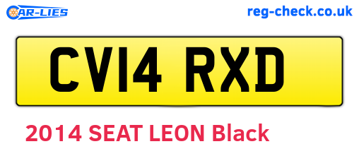 CV14RXD are the vehicle registration plates.
