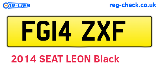 FG14ZXF are the vehicle registration plates.