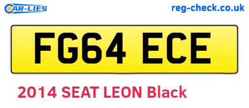 FG64ECE are the vehicle registration plates.