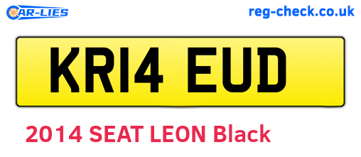 KR14EUD are the vehicle registration plates.