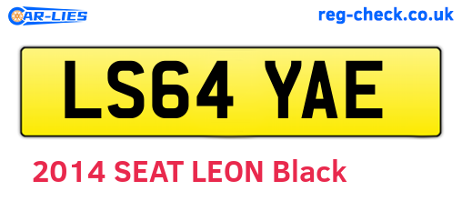 LS64YAE are the vehicle registration plates.