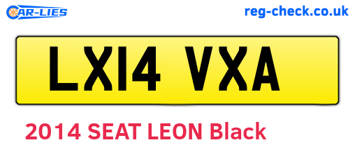 LX14VXA are the vehicle registration plates.