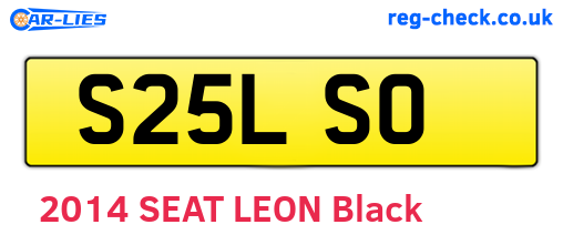 S25LSO are the vehicle registration plates.