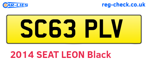 SC63PLV are the vehicle registration plates.