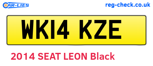 WK14KZE are the vehicle registration plates.