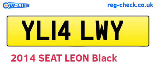 YL14LWY are the vehicle registration plates.