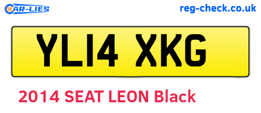 YL14XKG are the vehicle registration plates.