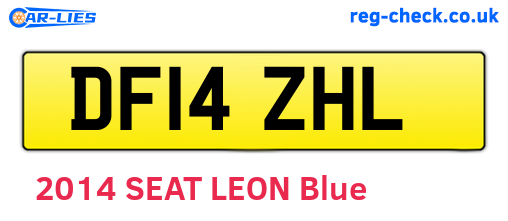 DF14ZHL are the vehicle registration plates.