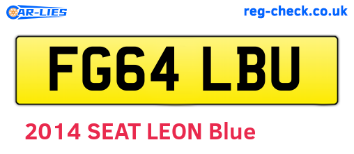 FG64LBU are the vehicle registration plates.