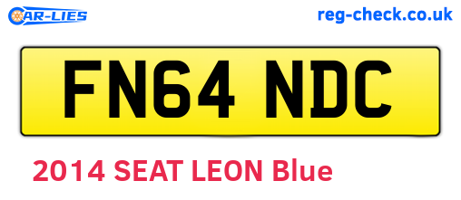 FN64NDC are the vehicle registration plates.