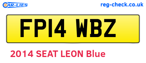 FP14WBZ are the vehicle registration plates.