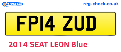 FP14ZUD are the vehicle registration plates.