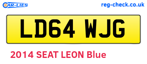 LD64WJG are the vehicle registration plates.