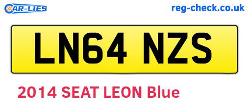 LN64NZS are the vehicle registration plates.