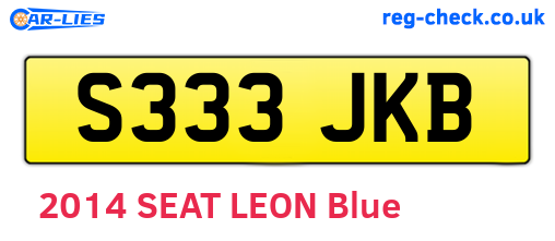 S333JKB are the vehicle registration plates.