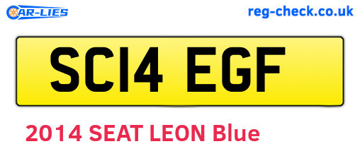 SC14EGF are the vehicle registration plates.