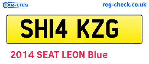 SH14KZG are the vehicle registration plates.