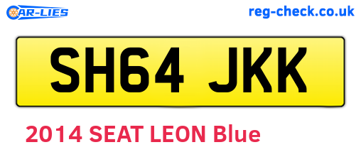 SH64JKK are the vehicle registration plates.