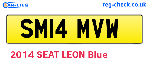 SM14MVW are the vehicle registration plates.