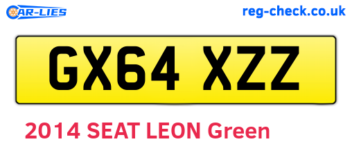 GX64XZZ are the vehicle registration plates.