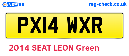 PX14WXR are the vehicle registration plates.