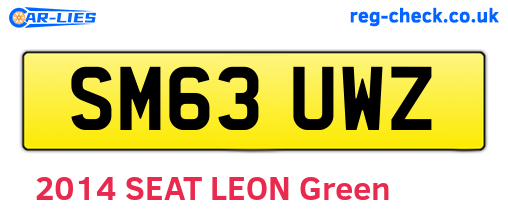 SM63UWZ are the vehicle registration plates.