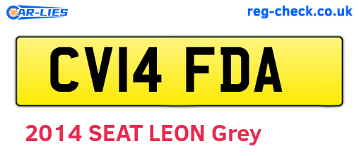 CV14FDA are the vehicle registration plates.