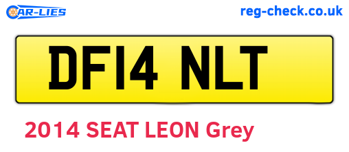 DF14NLT are the vehicle registration plates.