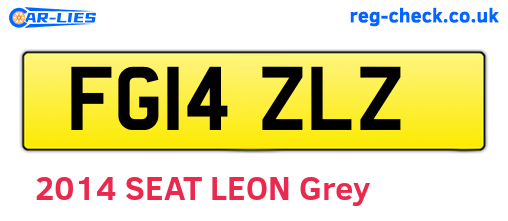 FG14ZLZ are the vehicle registration plates.