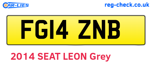 FG14ZNB are the vehicle registration plates.