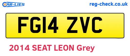 FG14ZVC are the vehicle registration plates.
