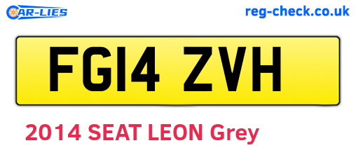 FG14ZVH are the vehicle registration plates.
