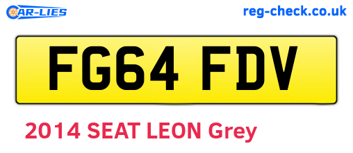 FG64FDV are the vehicle registration plates.