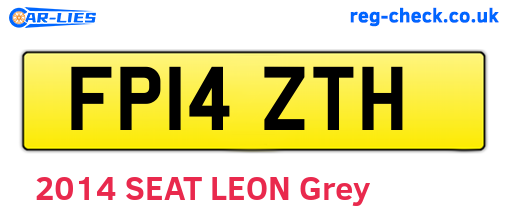 FP14ZTH are the vehicle registration plates.