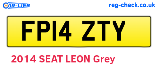 FP14ZTY are the vehicle registration plates.