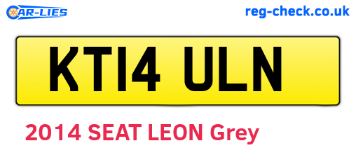KT14ULN are the vehicle registration plates.