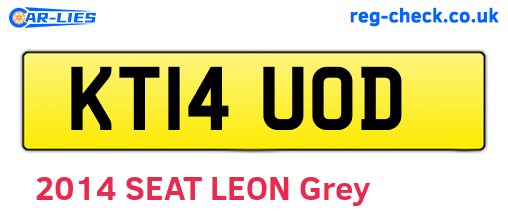KT14UOD are the vehicle registration plates.