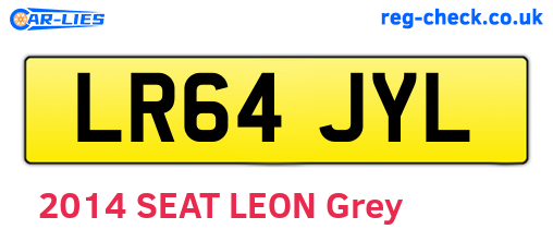 LR64JYL are the vehicle registration plates.