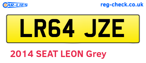 LR64JZE are the vehicle registration plates.