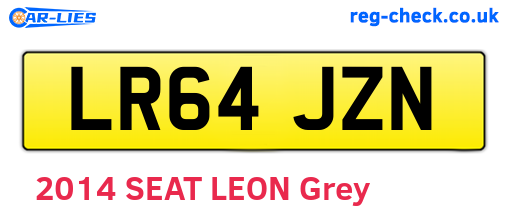 LR64JZN are the vehicle registration plates.