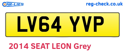 LV64YVP are the vehicle registration plates.