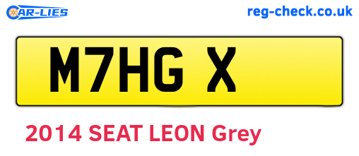 M7HGX are the vehicle registration plates.