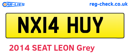 NX14HUY are the vehicle registration plates.