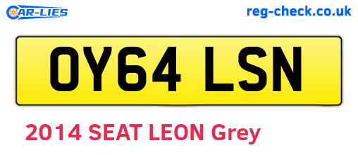 OY64LSN are the vehicle registration plates.