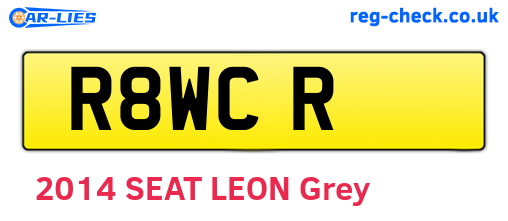 R8WCR are the vehicle registration plates.